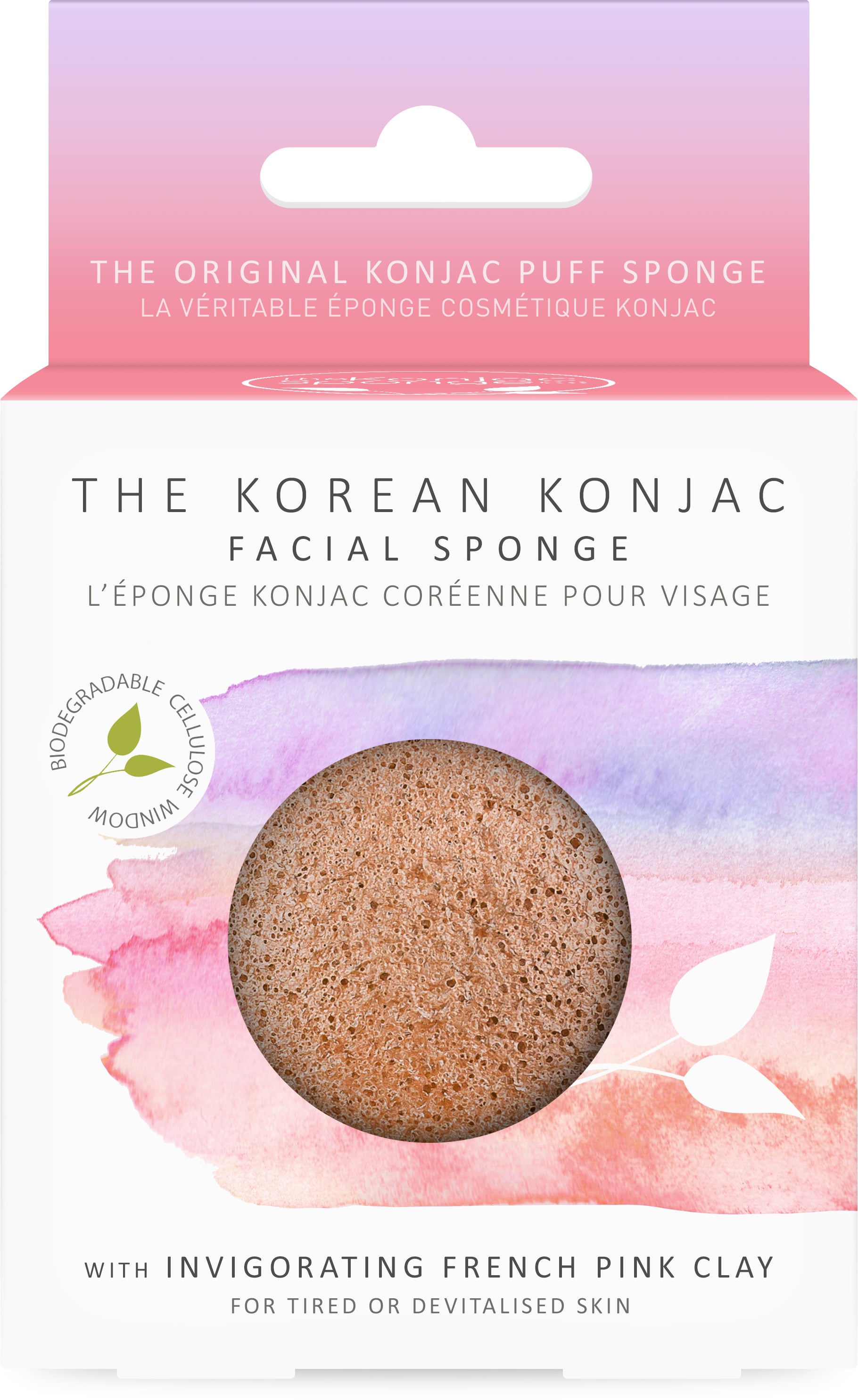 konjac-sponge-company-facial-ponge-visage-argile-rose-france image 1