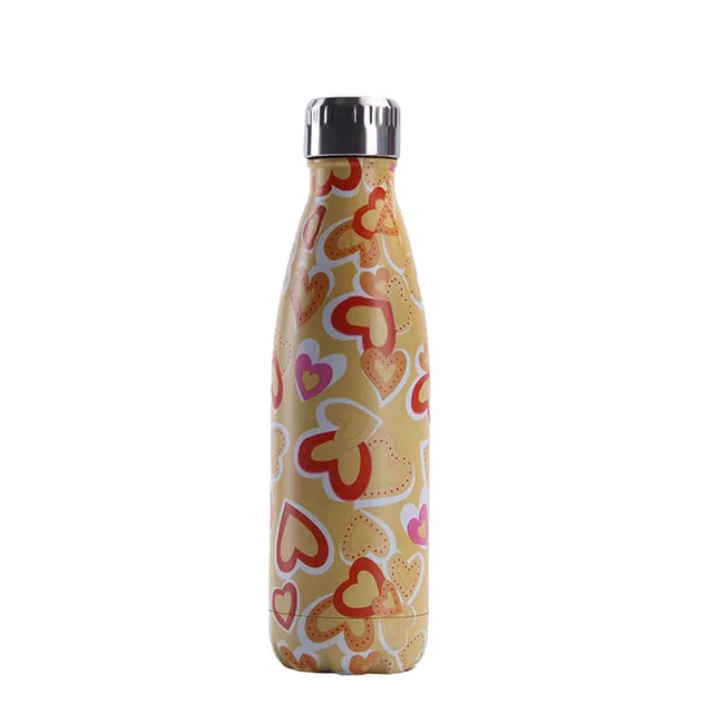 hilloo-c-ur-jaune-bouteille-inox-isotherme-500-ml-12h-chaud image 1