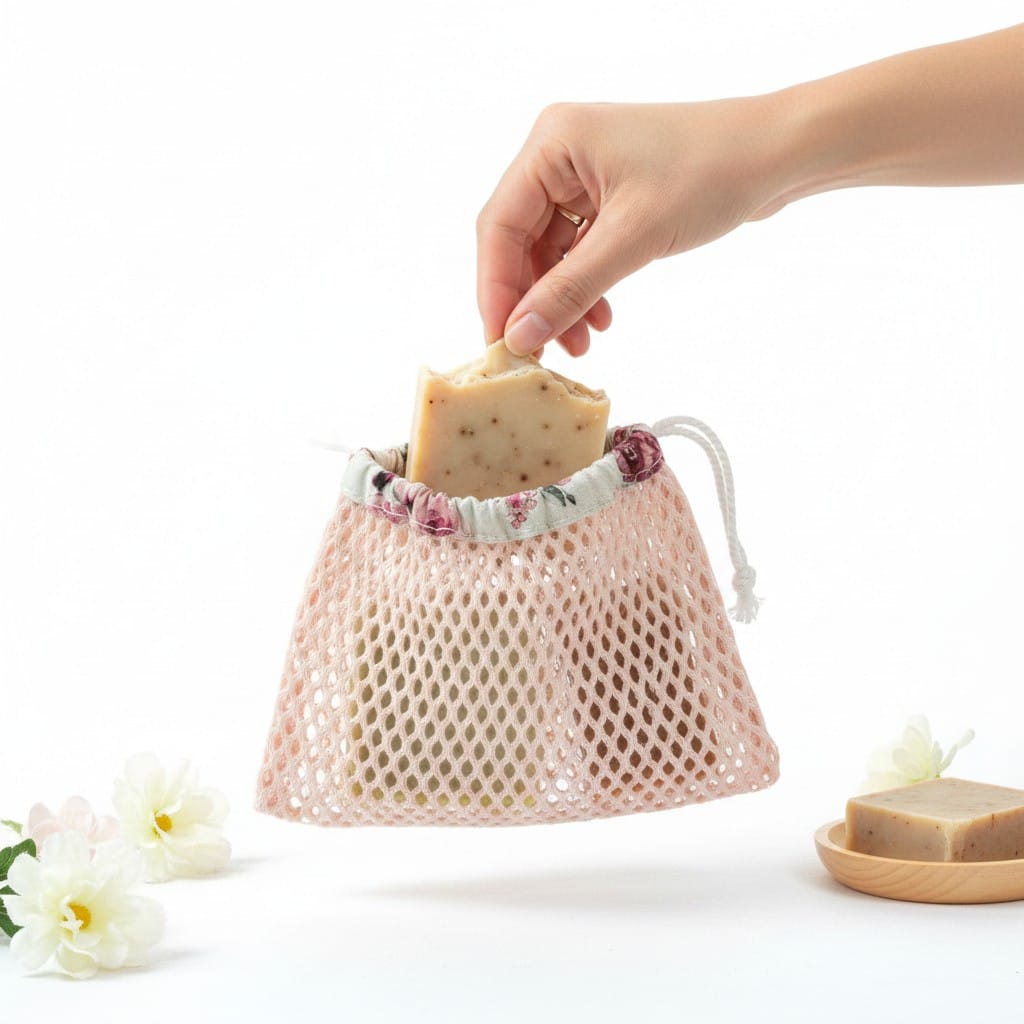 au-bonheur-de-petite-fleur-filet-savon-coton-bio-gots image 1