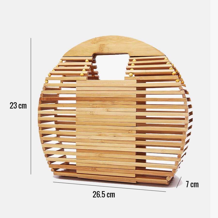 hilloo-sac-bambou-naturel-sac-main-rond-port-main image 4