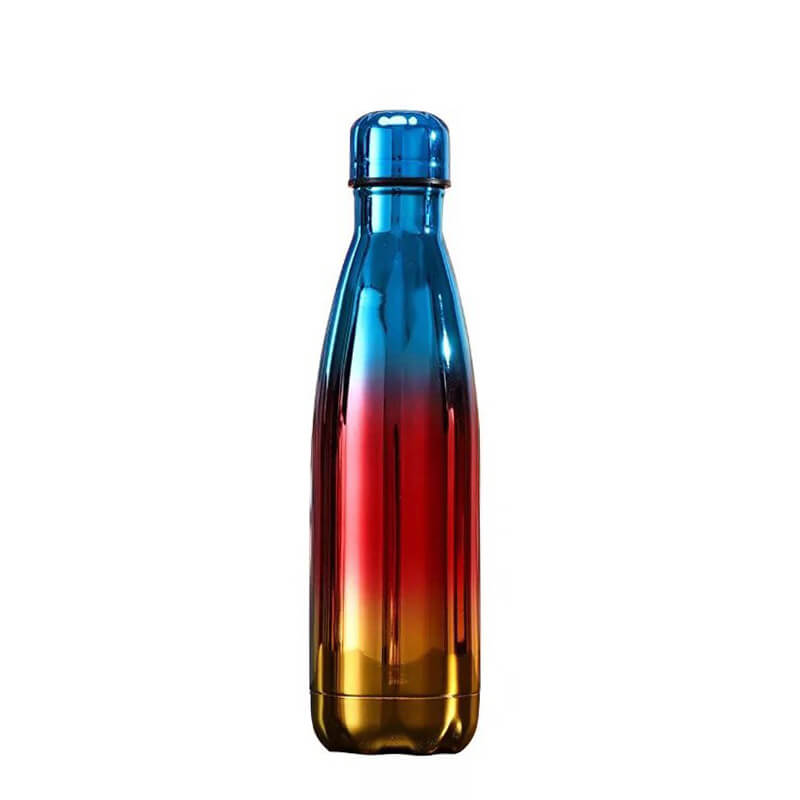 hilloo-bouteille-inox-bleu-rouge-or-brillant-gourde-500-ml-isotherme image 1