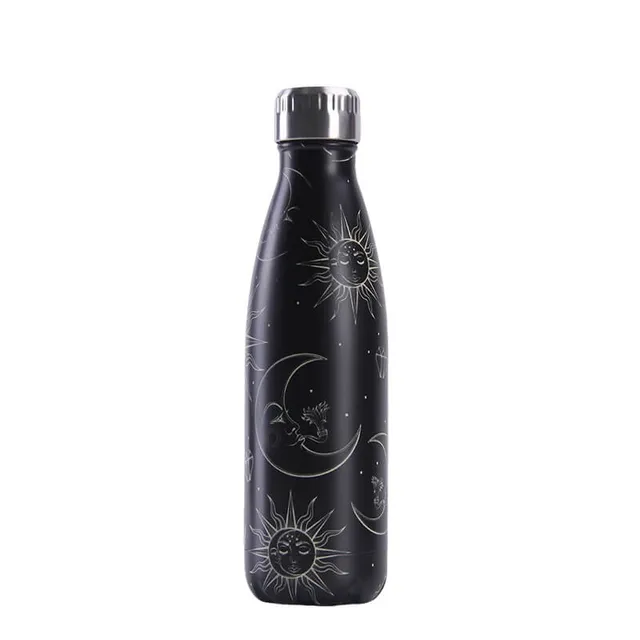 hilloo-bouteille-inox-lune-pipe-500ml-isotherme-double-paroi image 1