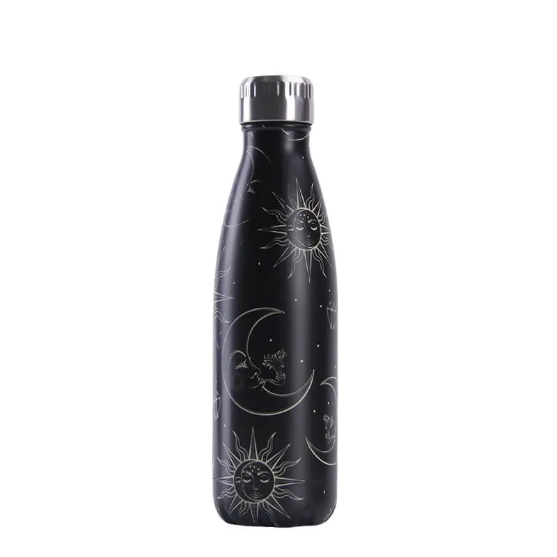 hilloo-bouteille-inox-lune-pipe-500ml-isotherme-double-paroi image 1
