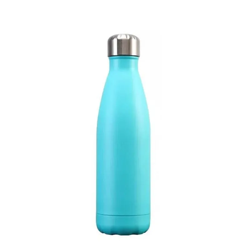 hilloo-bouteille-inox-bleu-turquoise-mat-isotherme-500-ml image 1