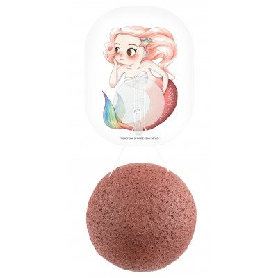 konjac-sponge-company-mermaid-ponge-visage-argile-rouge-crochet image 2
