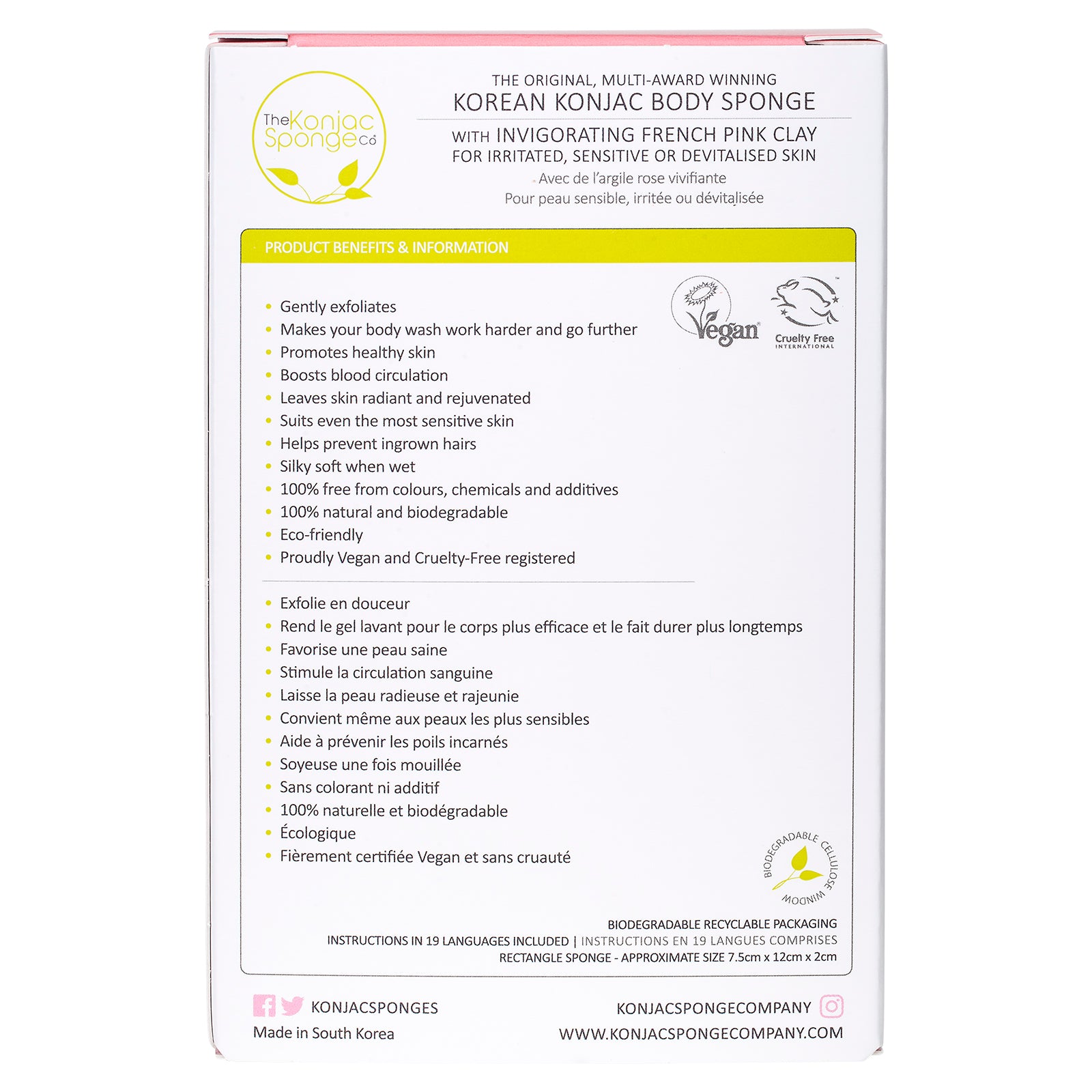 konjac-sponge-company-mandala-pink-clay-ponge-corps-sensible image 5