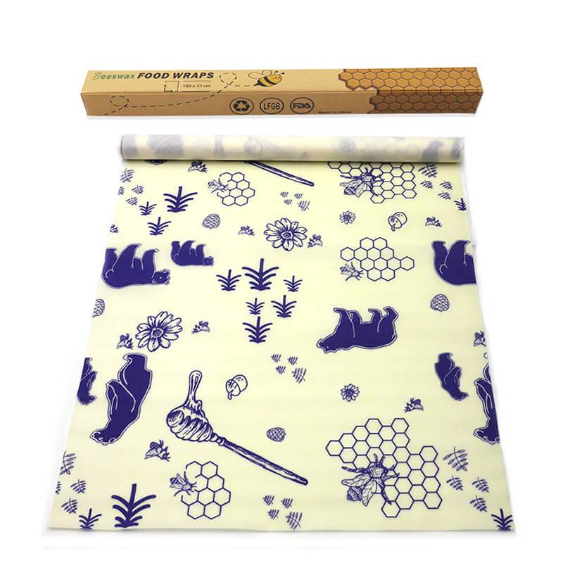 hilloo-ours-bee-wrap-cire-d-abeille-d-couper-coton-naturel image 1