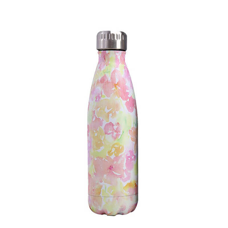 hilloo-bouteille-inox-fleurs-hippie-gourde-500ml-isotherme image 1