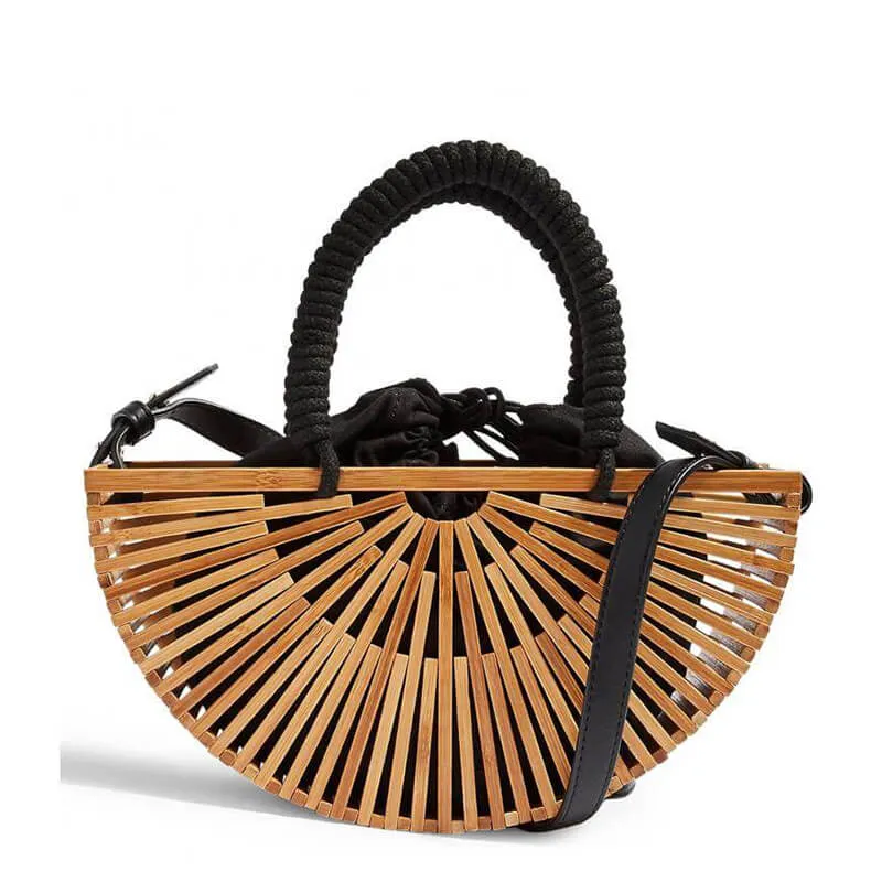 hilloo-sac-bambou-bandouli-re-naturel-demi-lune-cuir image 1
