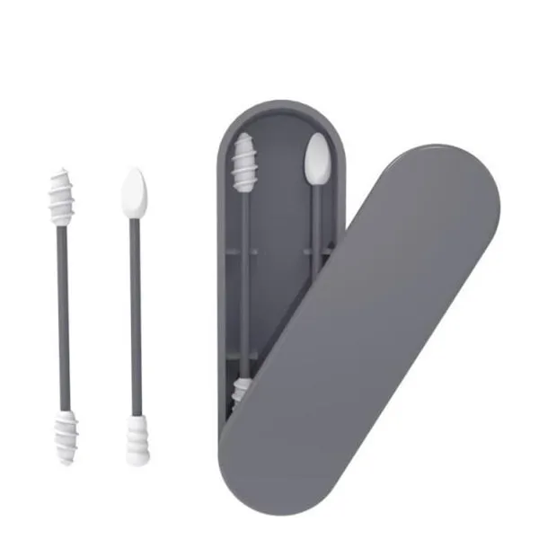 hilloo-coton-tige-silicone-noir-lavable-r-utilisable image 1