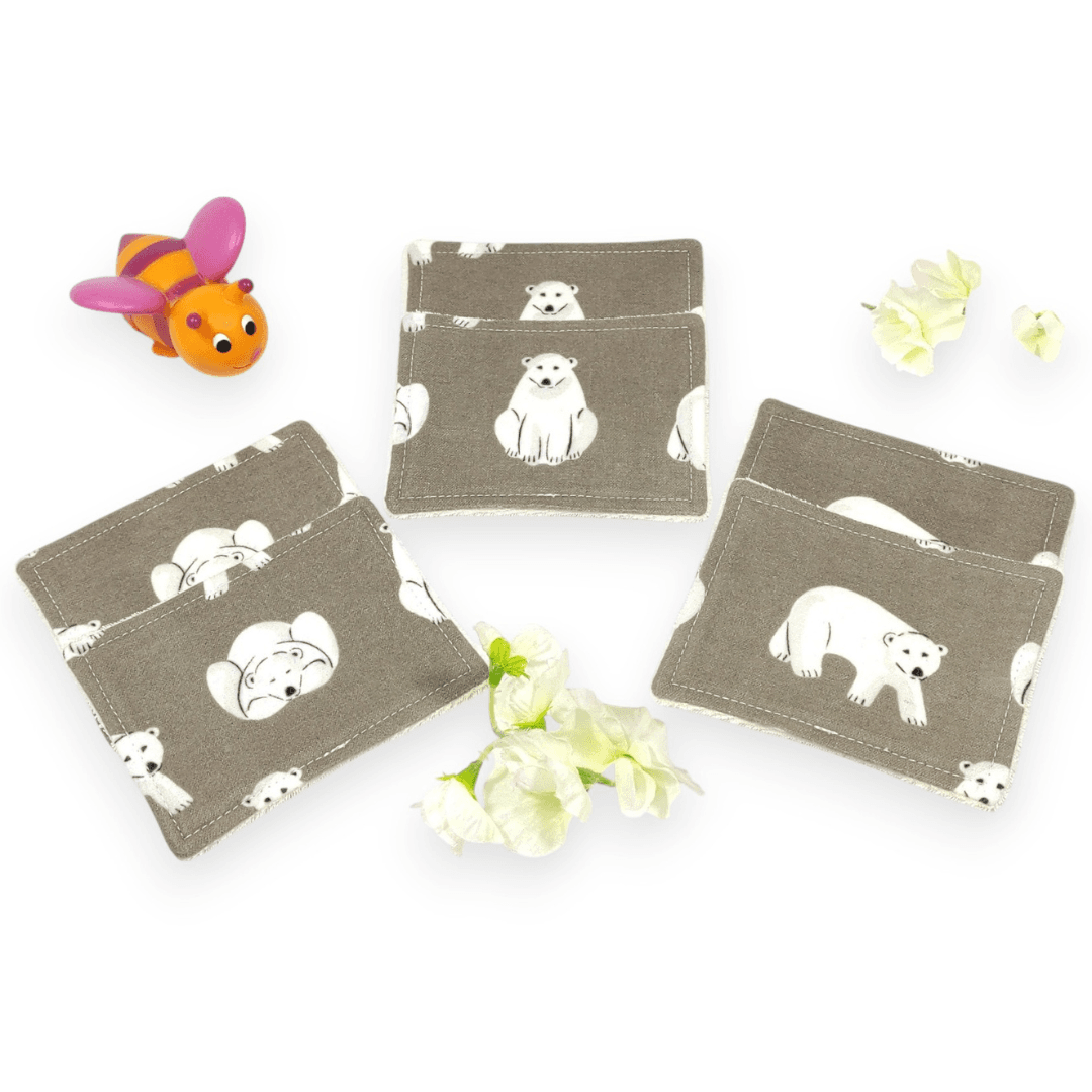 au-bonheur-de-petite-fleur-lingettes-b-b-coton-bio-ours-polaire-x6 image 1