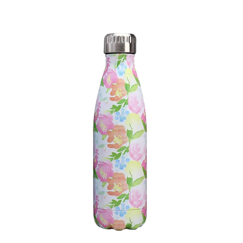 hilloo-bouteilles-et-gourdes-inox-florale-isotherme-500-ml image 1