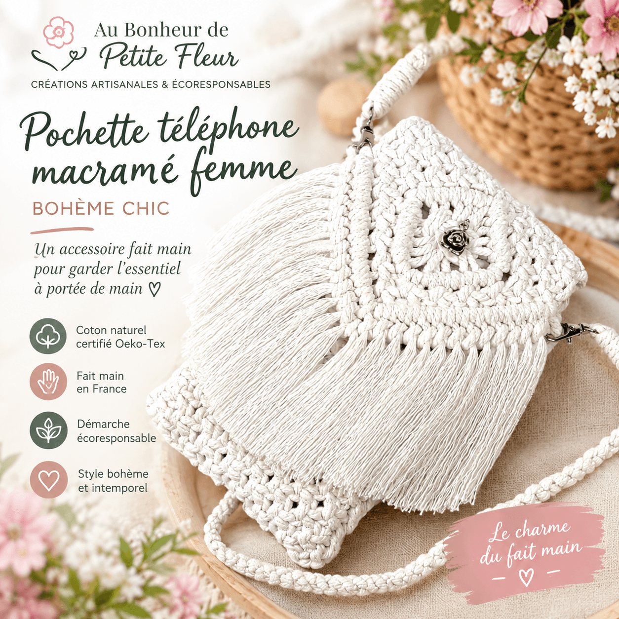 au-bonheur-de-petite-fleur-pochette-t-l-phone-macram-blanc-femme-coton image 1