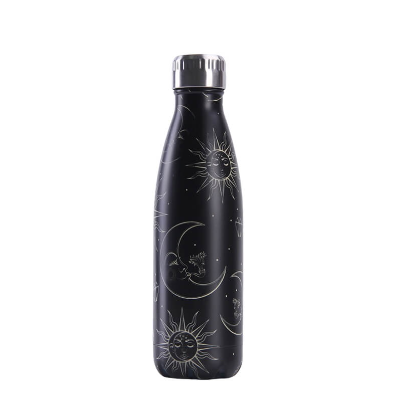 hilloo-bouteille-inox-lune-pipe-500ml-isotherme-double-paroi image 1