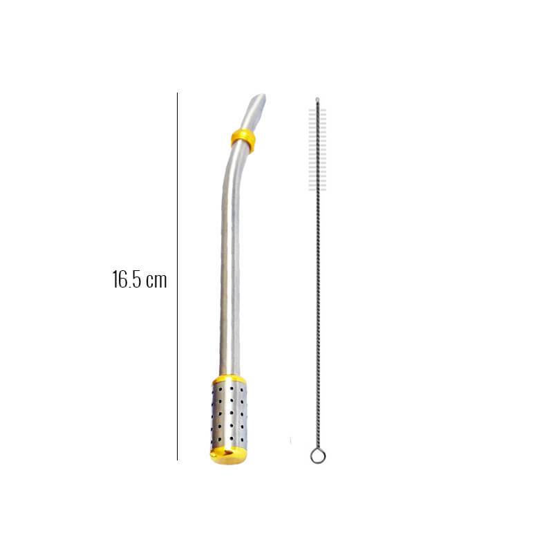 hilloo-paille-inox-double-filtre-16-5-cm-mat-et-th-r-utilisable image 2