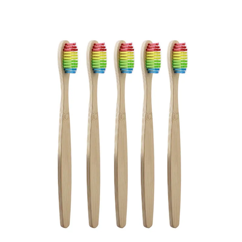 hilloo-brosse-dents-bambou-arc-en-ciel-adulte-lot-5-souple image 1