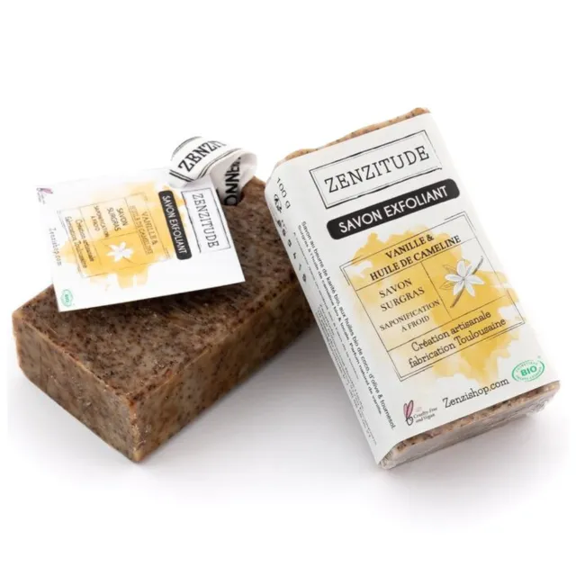 au-bonheur-de-petite-fleur-savon-exfoliant-vanille-bio-gommage-naturel image 1