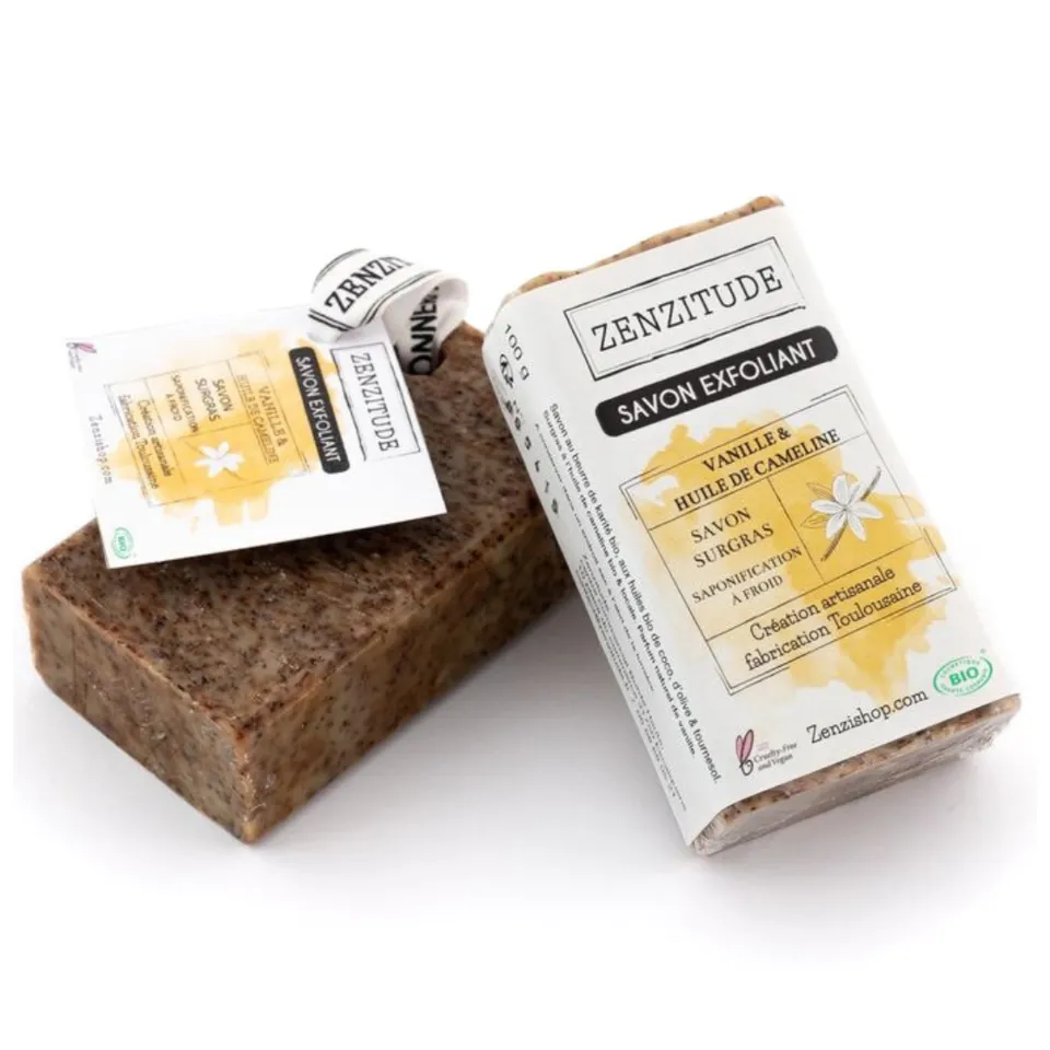 au-bonheur-de-petite-fleur-savon-exfoliant-vanille-bio-gommage-naturel image 1