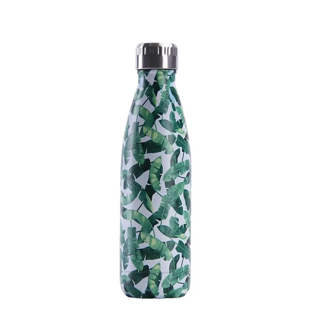 hilloo-feuilles-de-bananier-bouteille-inox-isotherme-500ml-sans-bpa image 1