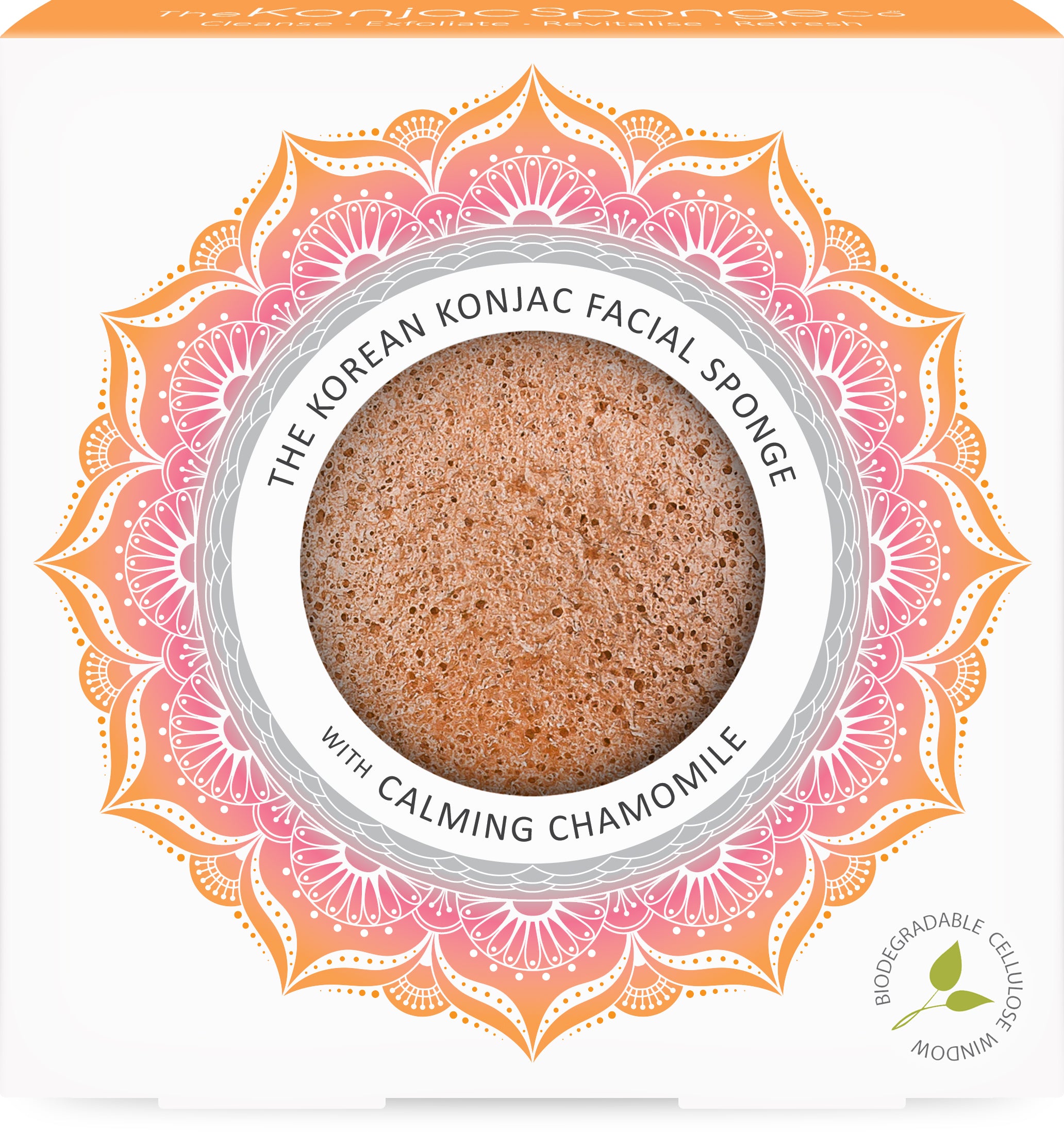 konjac-sponge-company-mandala-ponge-visage-camomille-argile-rose image 1