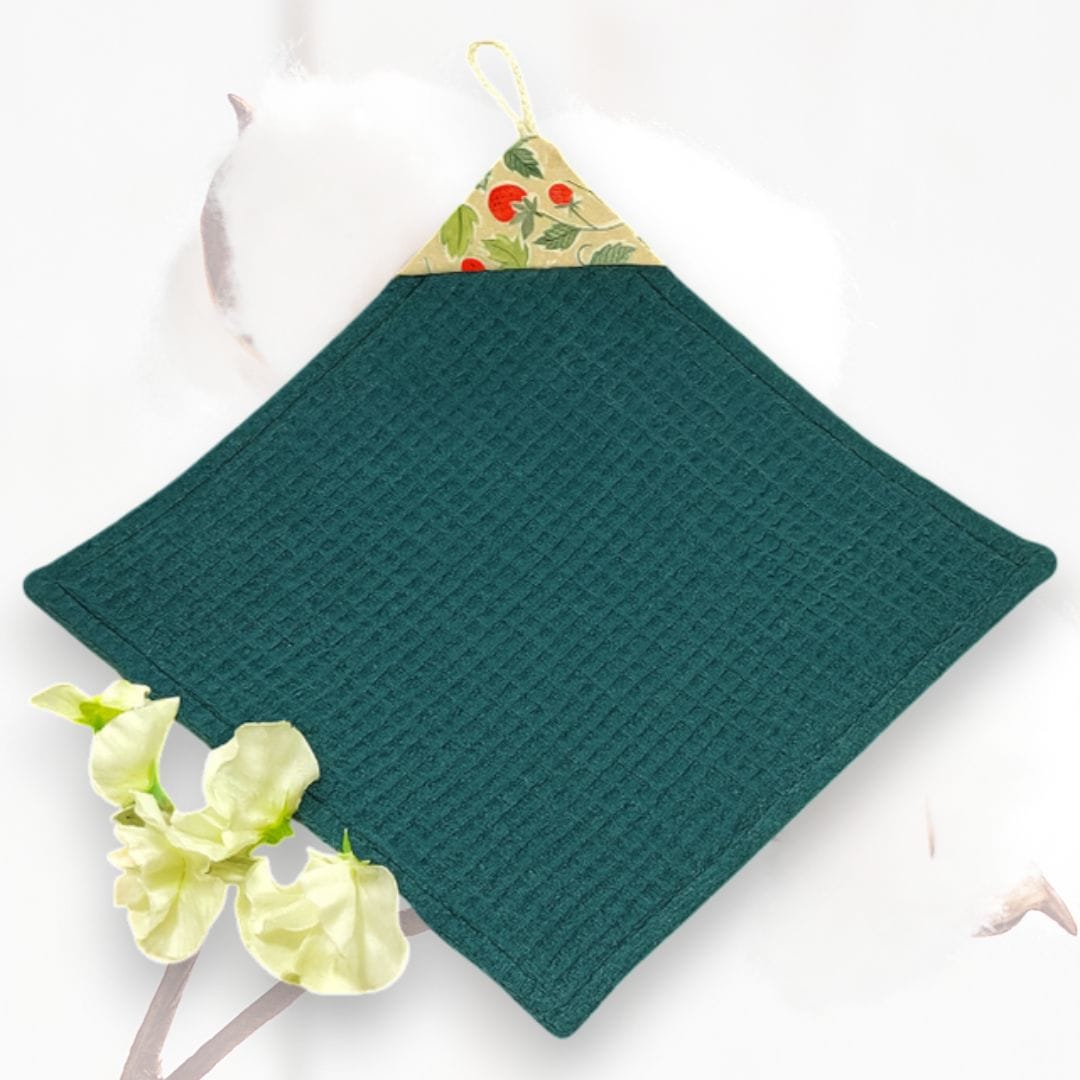 au-bonheur-de-petite-fleur-essuie-tout-lavable-vert-canard-ponge image 3