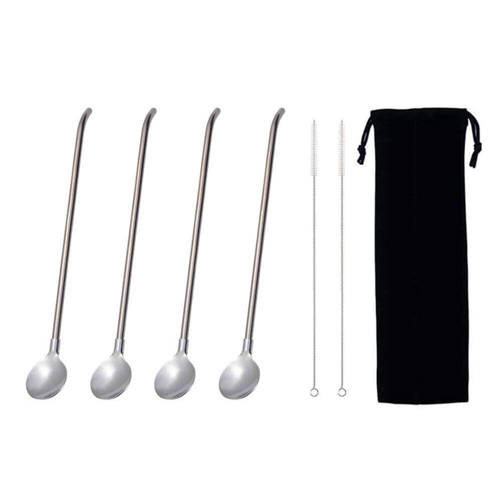 hilloo-pailles-inox-cuill-re-paille-inox-argent-lot-4 image 3