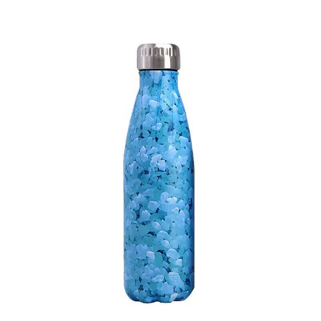 hilloo-bouteilles-inox-gourde-isotherme-500-ml-bleue image 1