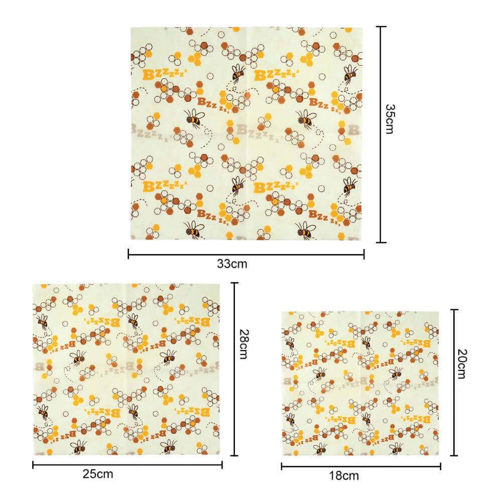hilloo-emballage-cire-d-abeille-abeille-lot-3-lavable image 3