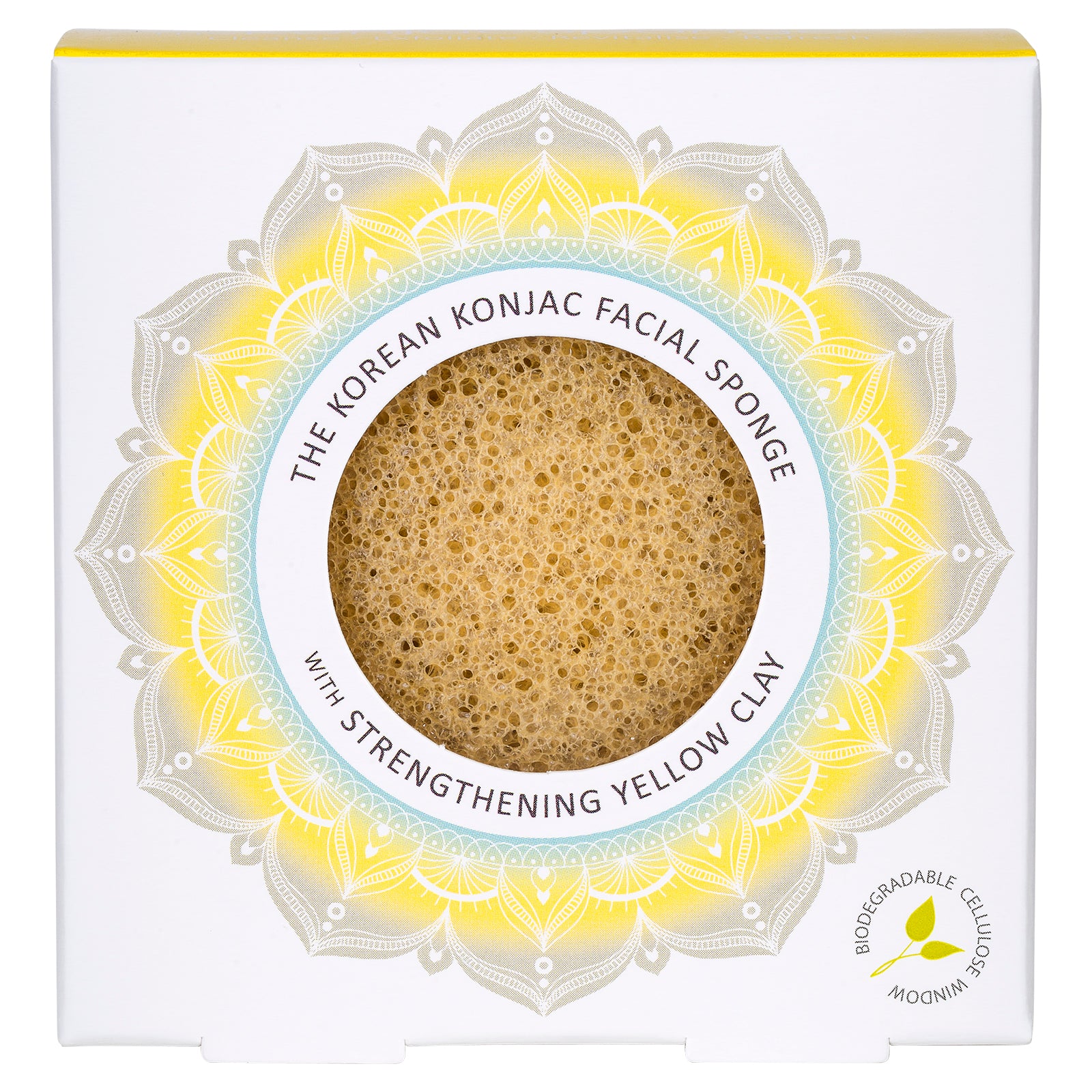 konjac-sponge-company-mandala-yellow-clay-ponge-visage image 3