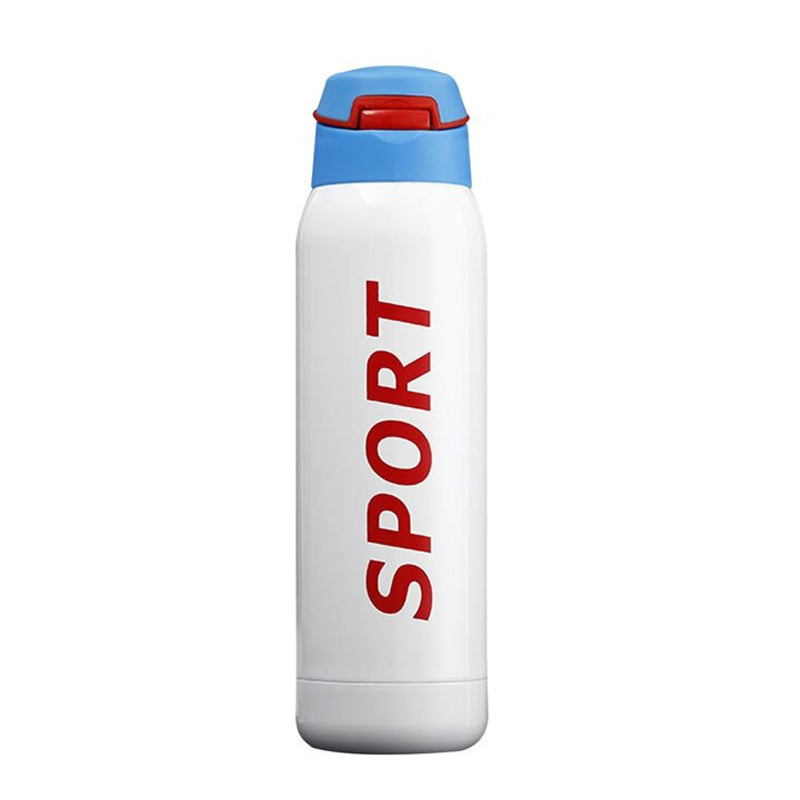 hilloo-gourde-inox-sport-isotherme-blanc-rouge-500-ml image 1