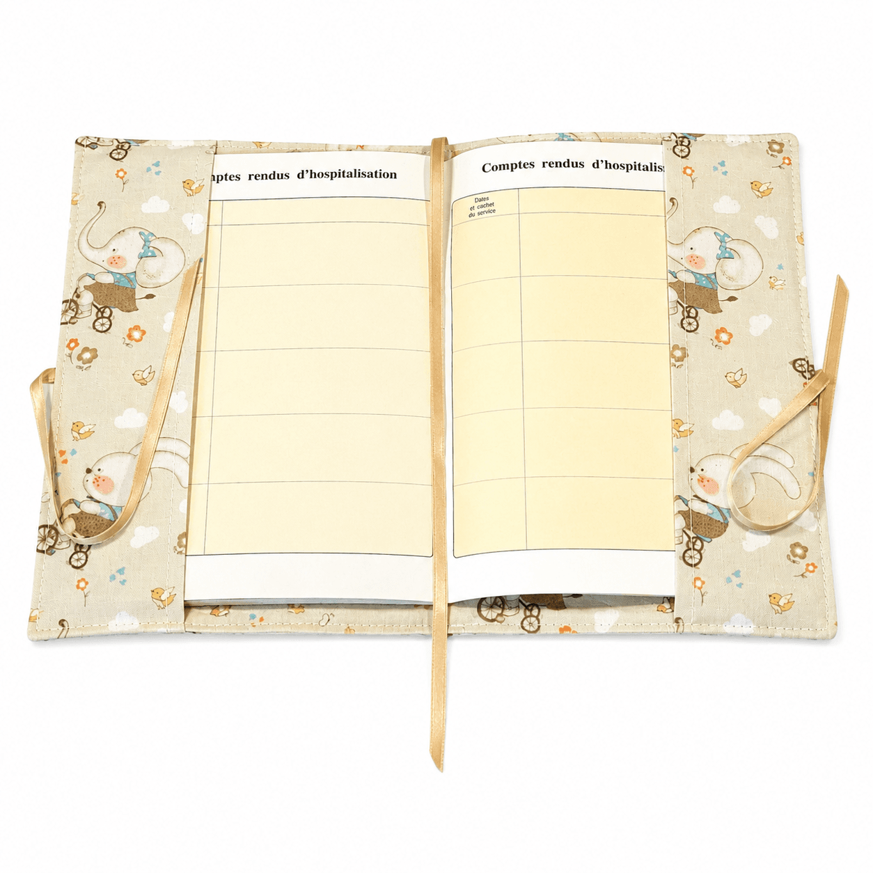 au-bonheur-de-petite-fleur-prot-ge-carnet-sant-oursons-v-lo-housse-coton-bio image 3