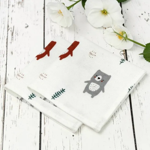au-bonheur-de-petite-fleur-mouchoirs-enfants-coton-bio-ours-lot-2 image 1
