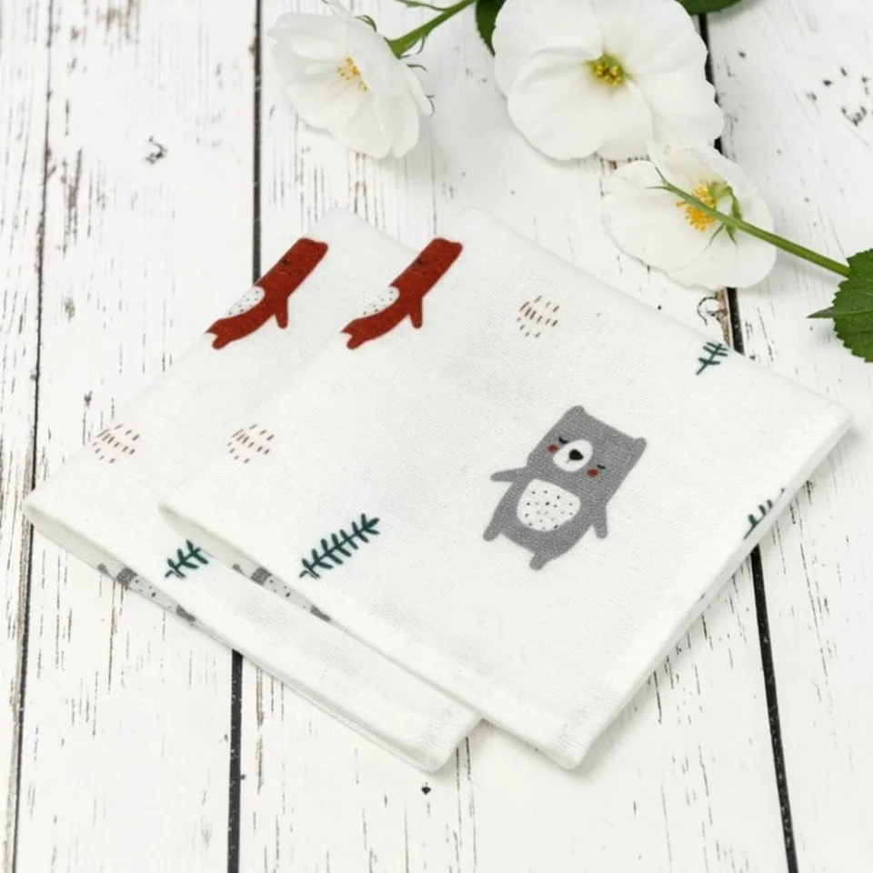 au-bonheur-de-petite-fleur-mouchoirs-enfants-coton-bio-ours-lot-2 image 1