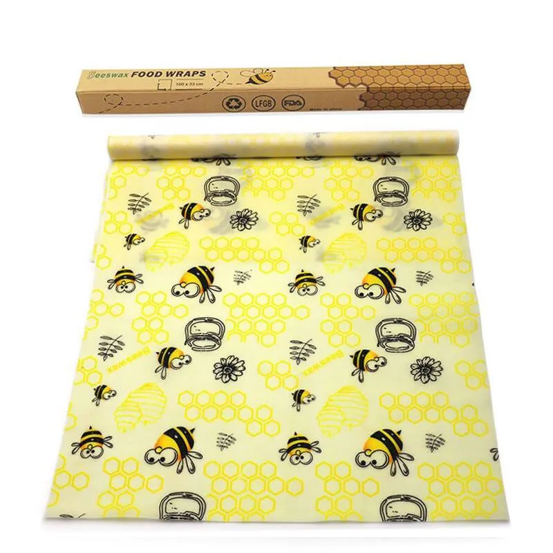 hilloo-emballage-cire-d-abeille-d-couper-abeille-fun-naturel image 1