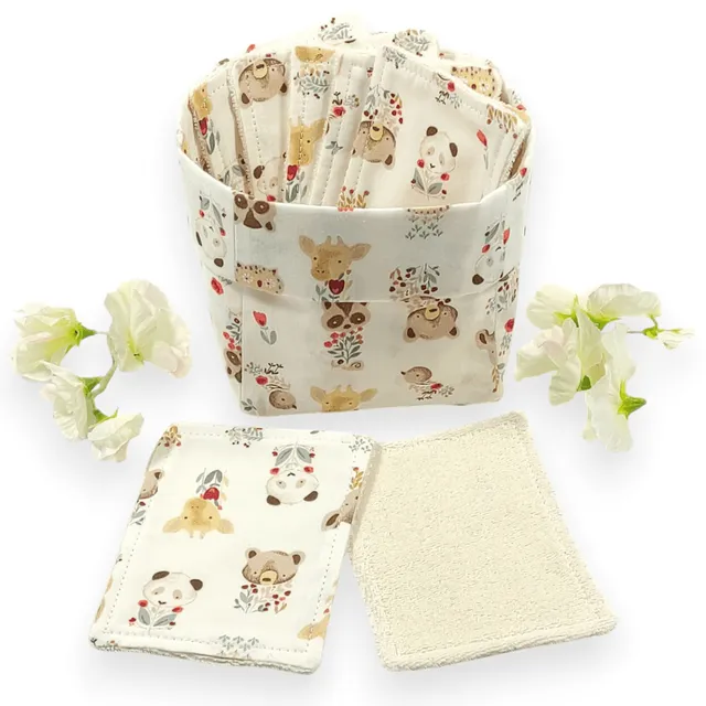au-bonheur-de-petite-fleur-coffret-10-lingettes-b-b-coton-bio-pani-re image 1