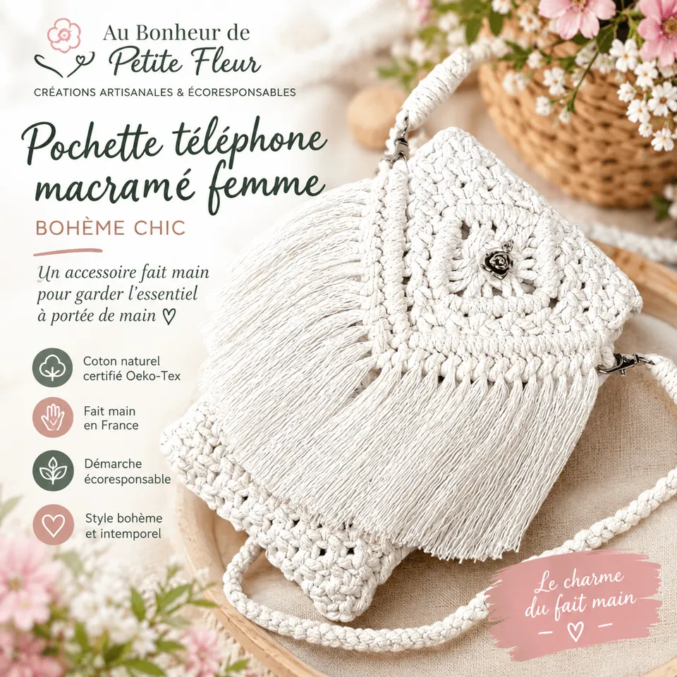 au-bonheur-de-petite-fleur-pochette-t-l-phone-macram-blanc-femme-coton image 1