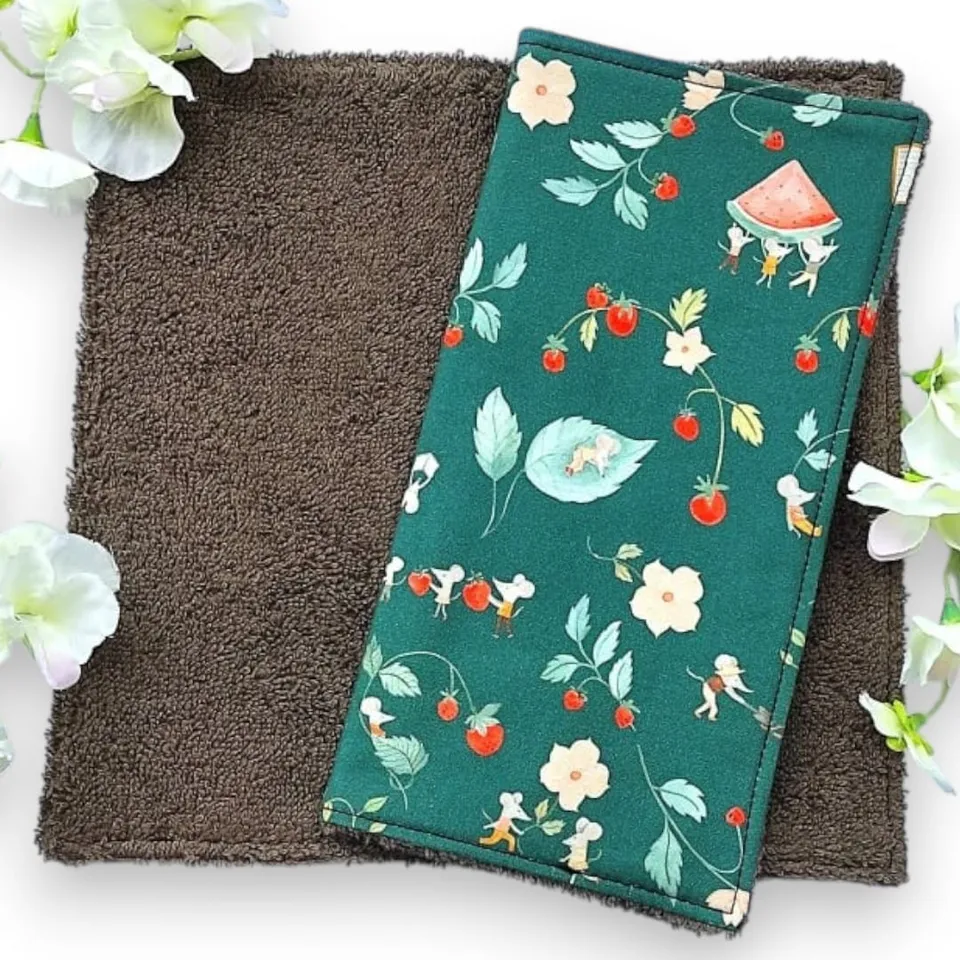 au-bonheur-de-petite-fleur-essuie-tout-r-utilisable-coton-bio-22x22-lot-2 image 1