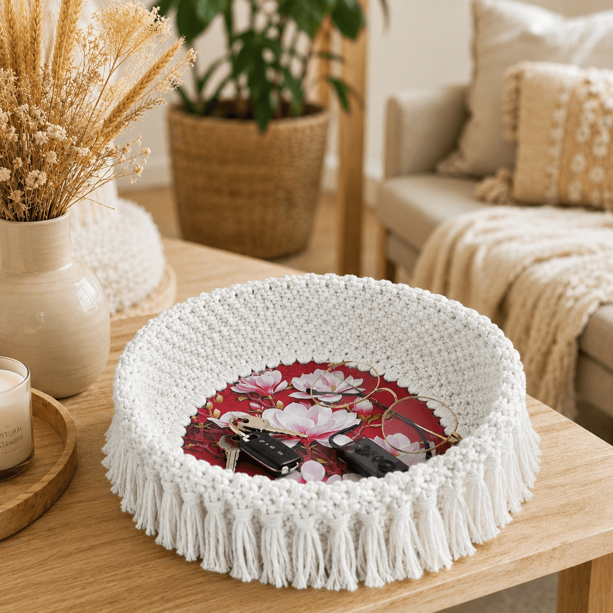 au-bonheur-de-petite-fleur-corbeille-macram-cru-fond-bois-panier-fait-main image 2