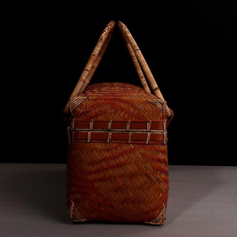 hilloo-sac-bambou-japonais-tiss-main-marron-rangement image 2