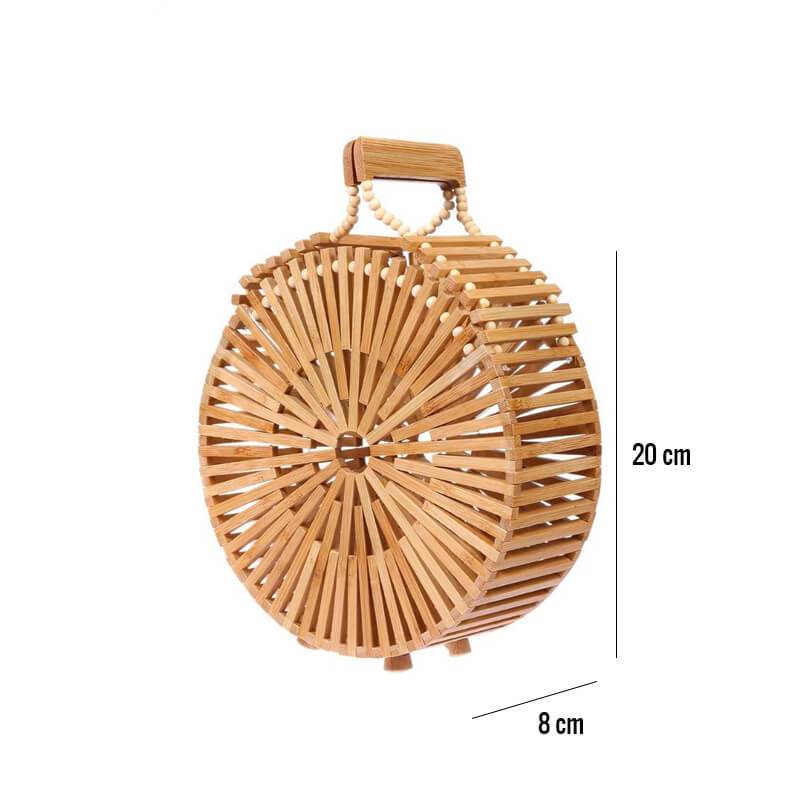 hilloo-sac-bambou-poign-es-longues-naturel-rond image 3
