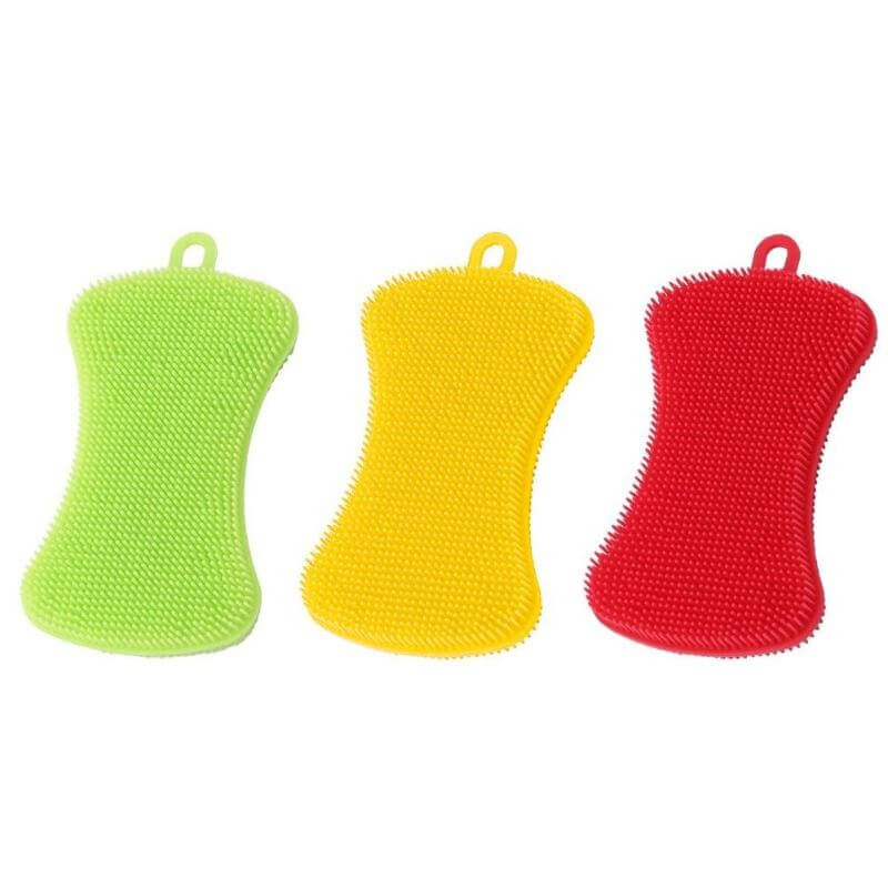 hilloo-ponges-vaisselle-cologiques-ponge-silicone-verte image 2