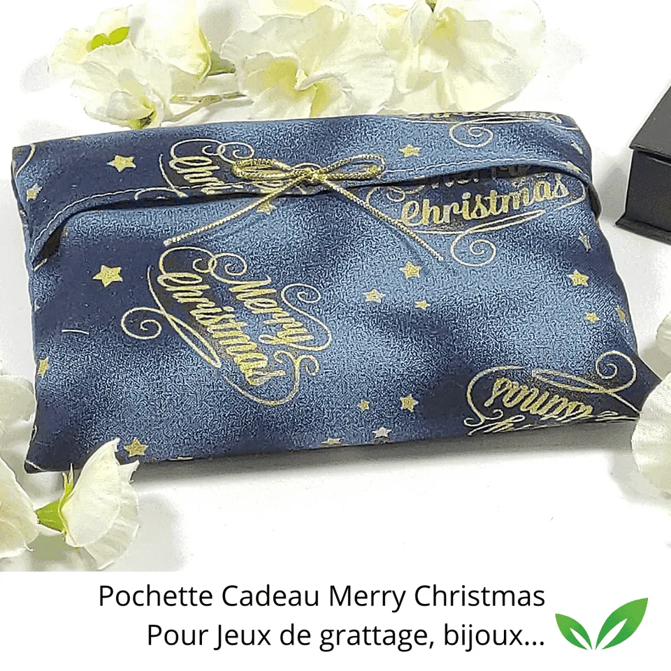 au-bonheur-de-petite-fleur-pochette-cadeau-no-l-bleue-merry-christmas image 1