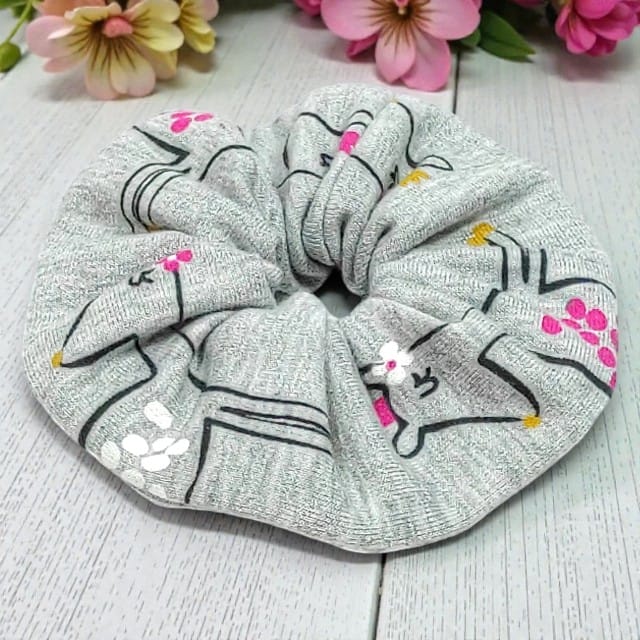 au-bonheur-de-petite-fleur-chouchou-enfant-biches-gris-coton image 1