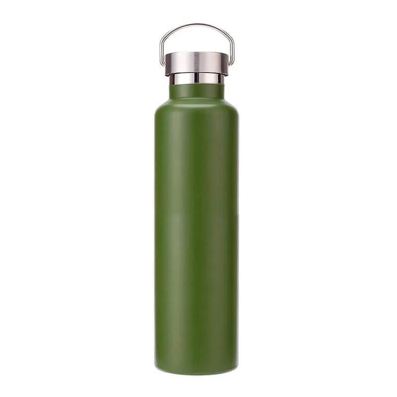 hilloo-bouteilles-inox-gourde-isotherme-verte-sans-bpa-rando image 1