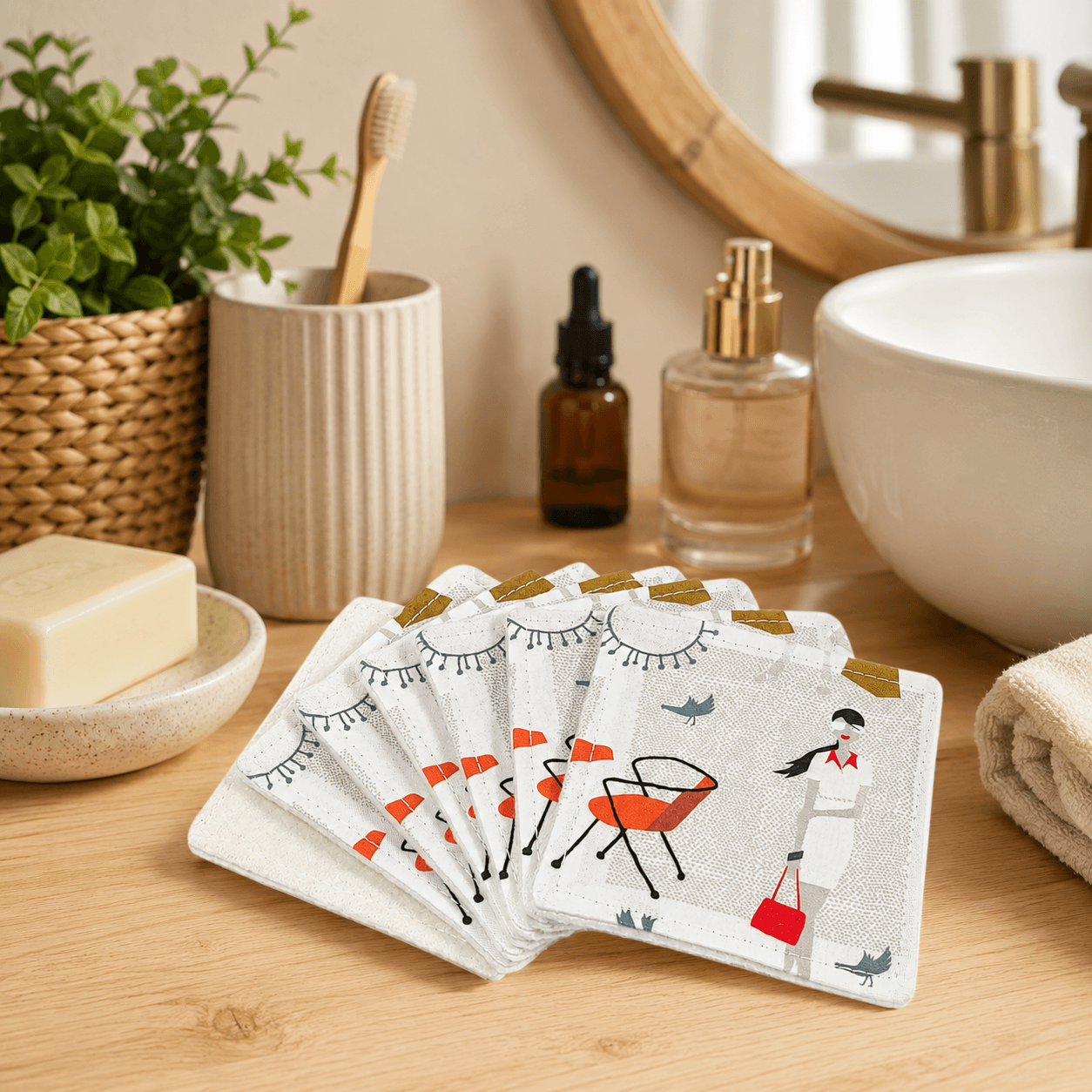 au-bonheur-de-petite-fleur-coffret-7-lingettes-d-maquillantes-coton-bio image 1