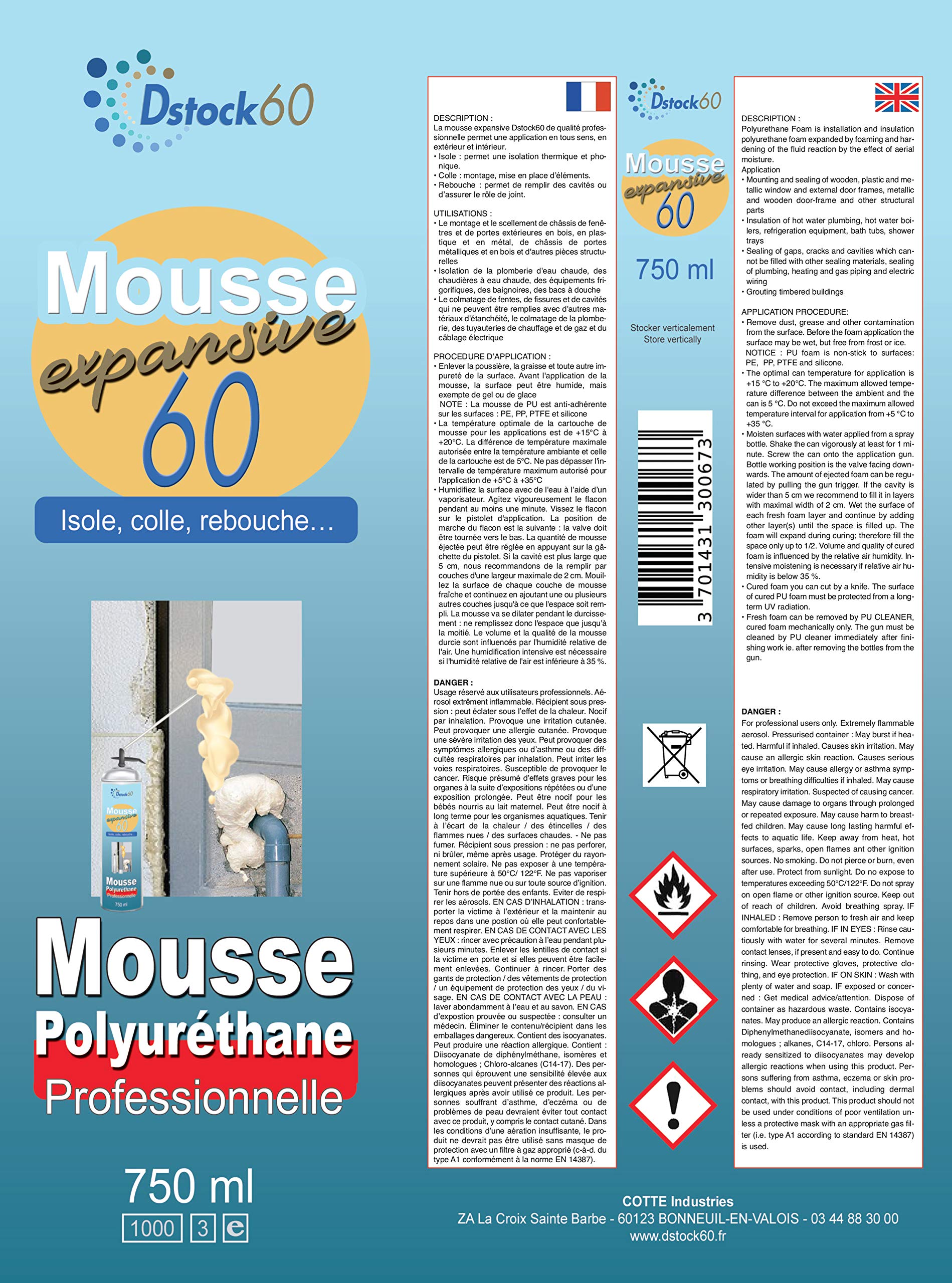 dstock60-mousses-expansives-750ml-kit-2-mousses-pistolet-nettoyant image 1