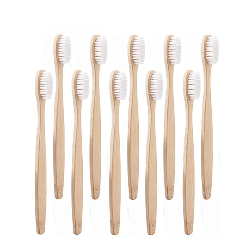 hilloo-brosses-dents-bambou-adulte-brosse-naturel-lot-10-multicolore image 1