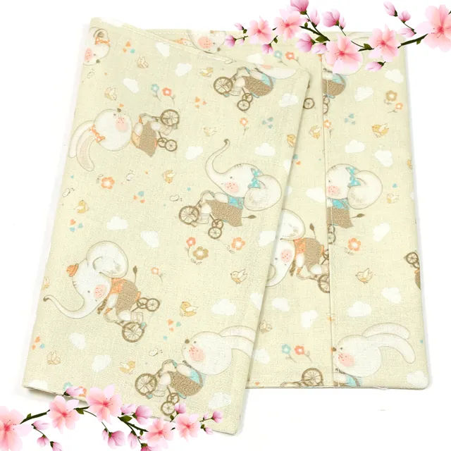 au-bonheur-de-petite-fleur-prot-ge-cahier-oursons-v-lo-17x22-cm-coton-bio image 1