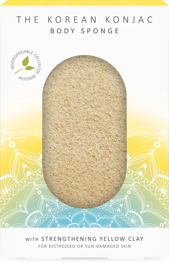 konjac-sponge-company-mandala-ponge-corps-argile-jaune-peau-s-che image 1