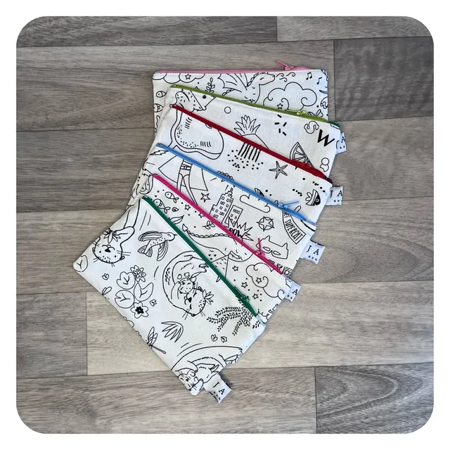 jane-couture-trousse-colorier-lavable-coton-enfant-18x10-cm image 1